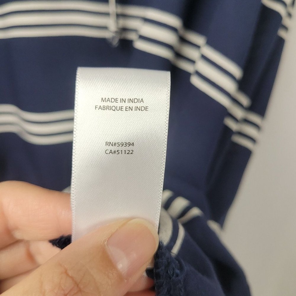 Beachlunchlounge Navy Odette Sleeveless Stripped Shift Coverup Dress Size XS - Picture 6 of 6